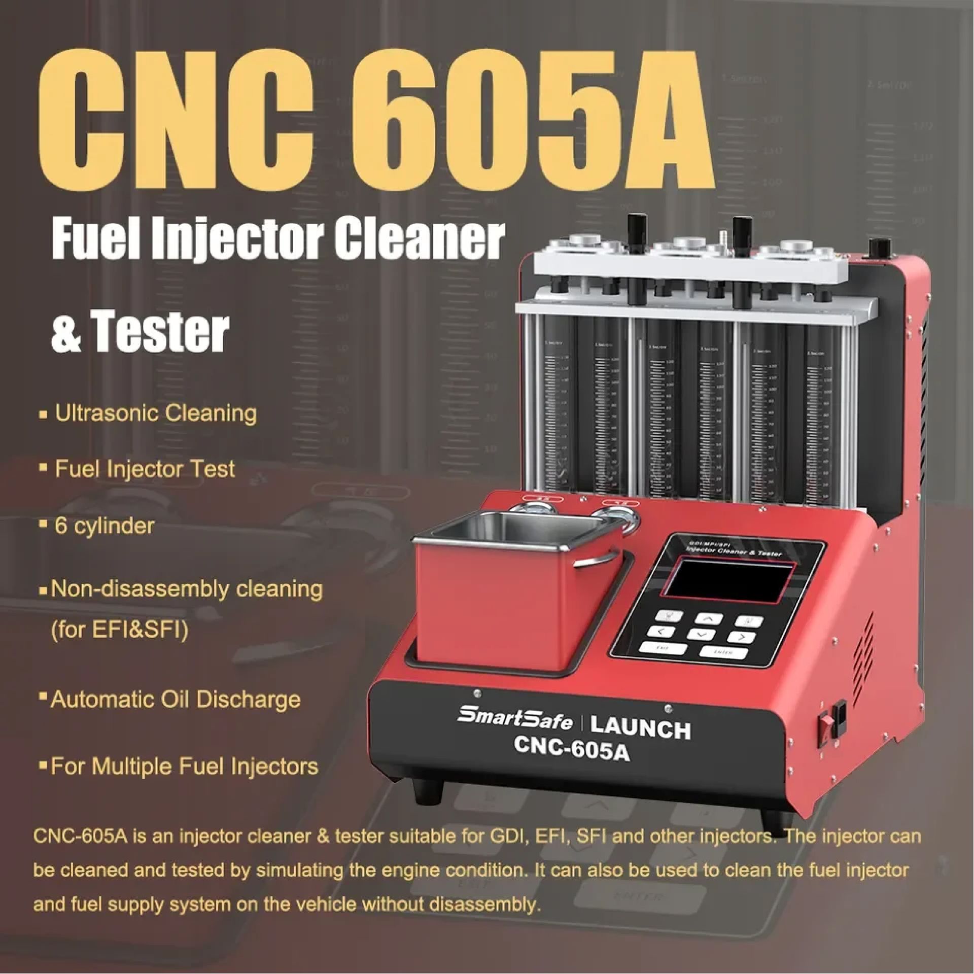 CNC606A LAUNCH LAVADOR Y PROBADOR DE INYECTORES COLOMBIA