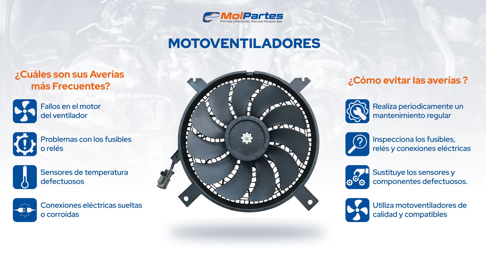 Motoventiladores averías y cómo evitarlas.