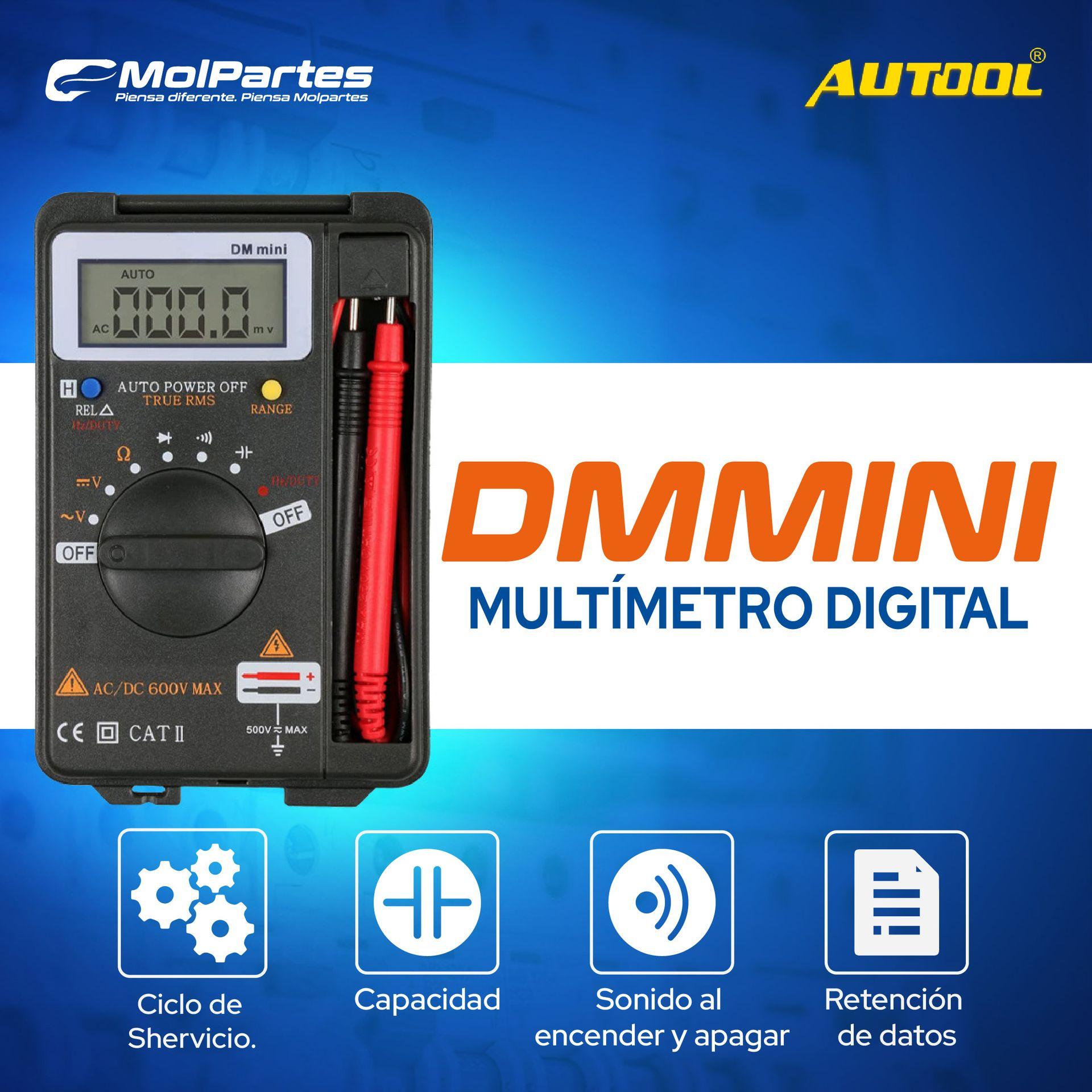 DMMINI AUTOOL MULTÍMETRO MINI DE DIAGNÓSTICO COLOMBIA