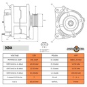 ALTERNADOR NISSAN FRONTIER NAVARRA 2.5 DIESEL 12V 155AMP 80MM 2PINES P: 7PK T:MITSUBISHI V:INT