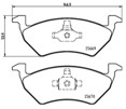 [98355045701] PASTILLA DE FRENO DEL 8868-D1641 VW VOLKSWAGEN SAVEIRO 09 -18 VW GOL 12-18 VW VOYAGE 12-17 VW CROSS UP 16-18