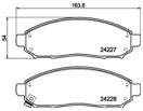 [98355048621] PASTILLA DE FRENO DEL 8200-D1094 NISSAN NAVARA NP300 05-17, NISSAN PATHFINDER 05-12, NISSAN XTERRA 05-15, SUZUKI EQUATOR 09-12