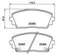[98355048271] PASTILLA DE FRENO DEL 9559-D2326 KIA PICANTO II 11-17