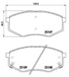 [98355048641] PASTILLA DE FRENO DEL 8615-D1447 HYUNDAI TUCSON 11-15 HYUNDAI SONATA 09-15 KIA SOUL 14