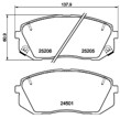 [98355049321] PASTILLA DE FRENO DEL 9035-D1828 HYUNDAI KONA 17- HYUNDAI TUCSON 15- KIA SPORTAGE 15- KIA CEED 19