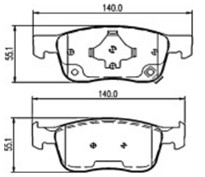 [98355049731] PASTILLA DE FRENO DEL 9167-D1942 CHEVROLET SAIL 2018-2020 / CHEVROLET AVEO 1.5 2019-2023