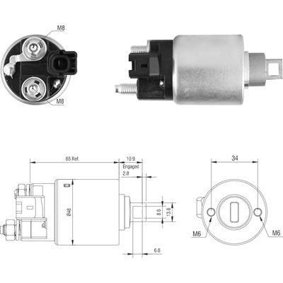 AUTOMATICO TOYOTA VIGO HILUX RAV 12V TIPO DENSO CONECTOR DERECHA