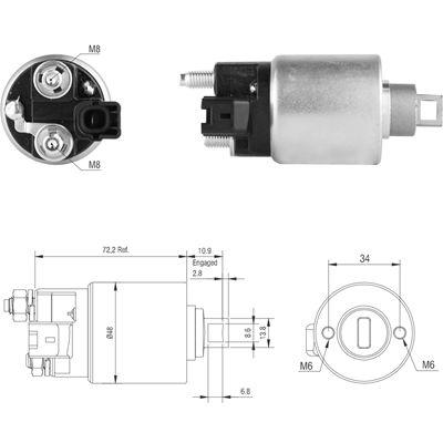 AUTOMATICO TOYOTA VIGO HILUX RAV 12V TIPO DENSO CONECTOR IZQUIERDA