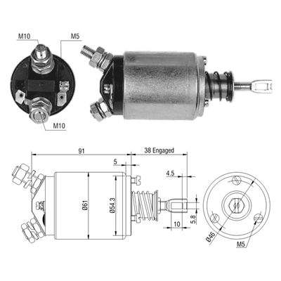 [02ZM-533] AUTOMATICO AGRALE TX1600 MAQUINARIA 70 PAL 12V TIPO BOSCH
