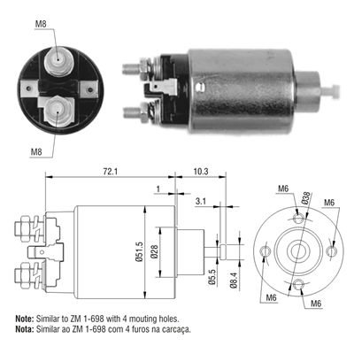 AUTOMATICO MAZDA 3 - 6 UNIVERSAL CABEZA PUNTILLA 12V 4 HUECOS TIPO MITSUBISHI