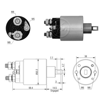 [02ZM-6485] AUTOMATICO AGRALE ENCENDIDO INDIEL 12V
