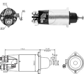 [02ZM-6898] AUTOMATICO HITACHI ISUZU EXCAVADORAS 6HK1 ZX350 FOTON 24V 29071 371X29071