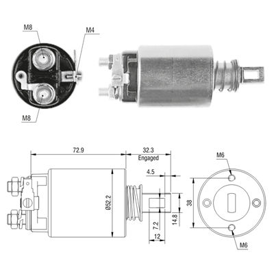 [02ZM-783] AUTOMATICO MONTACARGA ARRQ HITACHI 12V