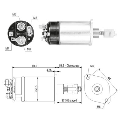 [02ZM-821] AUTOMATICO FORD 5000 F100 F150 EMBOLO PLASTICO 12V