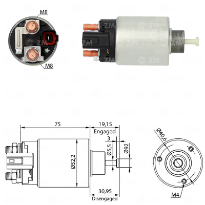 [02ZM-9860] AUTOMATICO HYUNDAI AZERA 3.3 3.8 KIA SORENTO 3.5 SPORTAGE PG260E 12V TIPO DELCO 36120-