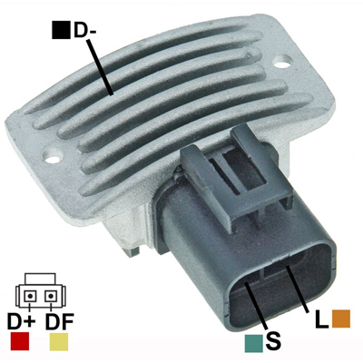 [07GA126] REGULADOR KIA BESTA 12 90 CONECTOR RECTO 2 TIPO POONG SUNG (GA1126-GA1135)