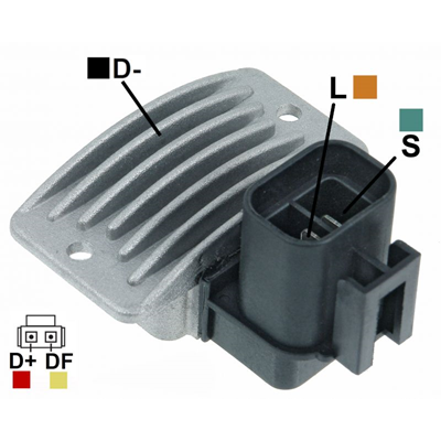 [07GA128] REGULADOR KIA CARNIVAL 2.9 TDI 16V 1999> 12 85 CONECTOR CURVO 2 TIPO POONG SUNG