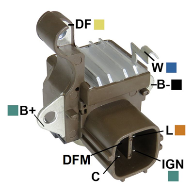 [07GA137] REGULADOR TOYOTA HILUX VIGO 2.5 3.0 DIESEL 10-18 12 4 FR-L-C-IGN TIPO DENSO (GA1308)