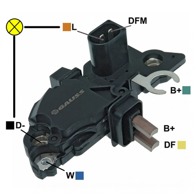 [07GA225] REGULADOR VW VOLKSWAGEN GOLF AUDI A3 SEAT 12 CONECTOR OVALADO 2 L-DFM TIPO BOSCH (GA1424-GA1425)