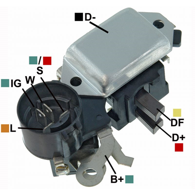 [07GA249] REGULADOR JAC 12 CONECTOR REDONDO 4 IG-W-L-S TIPO HITACHI