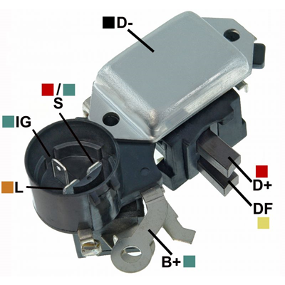 [07GA250] REGULADOR CHEVROLET NKR NPR 12 CONECTOR REDONDO 3 IG-L-S TIPO HITACHI