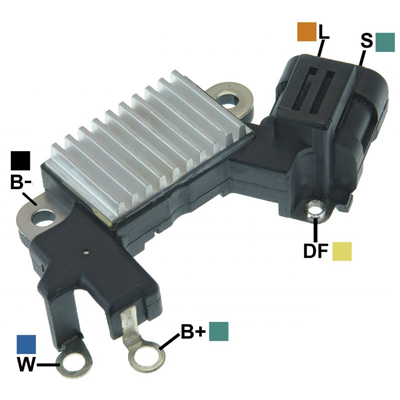 REGULADOR CHEVROLET NPR MODELO 2000 12 SIN ESCOBILLAS STATOR 2 L-S TIPO HITACHI (GA258S)