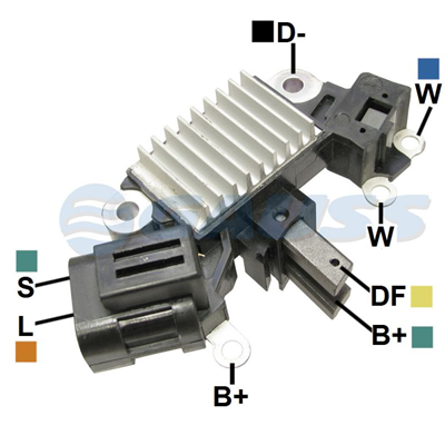 [07GA260] REGULADOR CHEVROLET RODEO ISUZU NISSAN PATHFINDER 3.5 12 CON ESCOBILLAS 2 L-S TIPO HITACHI