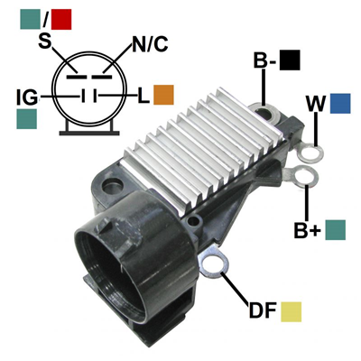 [07GA262] REGULADOR SUBARU LEGACY 12 SIN ESCOBILLAS 4 S-D-IG-L TIPO HITACHI