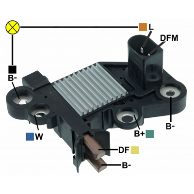 REGULADOR VW VOLKSWAGEN GOL CROSSFOX >2008 12 CONECTOR VERTICAL 2 DFM-L TIPO BOSCH (GA1416)