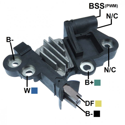 [07GA348] REGULADOR INTELIGENTE BMW 12V TIPO BOSCH TIPO BSS PS B+ GND F T:B ID:6 F00M346089 1986AE0045 GA348 12317561924 12317561939