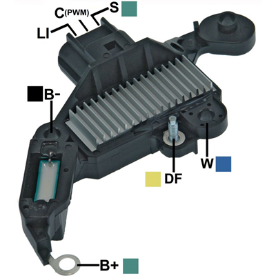 REGULADOR FORD FOCUS FUSION 12 3 LI-C-S CON TERMINAL (LIN) TIPO VISTEON (GA1890)