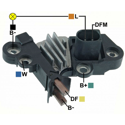 [07GA363] REGULADOR DODGE JOURNEY NISSAN CAPSTAR 14V VW VOLKSWAGEN GOL 12 CONECTOR VERTICAL 2 DFM-L F00M346137 TIPO BOSCH