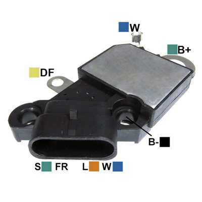 [07GA713] REGULADOR FREIGHTLINER KENWORTH NAVISTAR MACK VOLVO 24SI 12 CONECTOR 4 S-FR-L-W TIPO DELCO