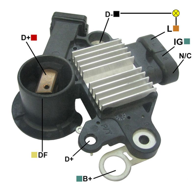 [07GA716] REGULADOR CHEVROLET AVEO 3 PINES A LA IZQUIERDA 12 3 L-IG-N C TIPO DELCO (GA1796)