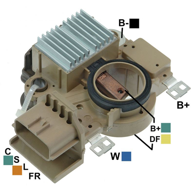 [07GA780] REGULADOR MITSUBISHI MONTERO PAJERO LANCER OUTLANDER NEW LANCER GALANT 12 UTILIZA RECT SIN TRIDIODO 4 C-S-L-FR TIPO MITSUBISHI YR591