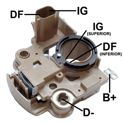 [07GA783] REGULADOR JEEP CHRYSLER PT CRUISE NEON II 12 PORTAESCOBILLAS 2 DF-IG TIPO MITSUBISHI