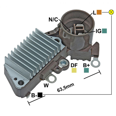 [07GA829] REGULADOR HONDA CIVIC 84-87 SUZUKI SJ413 12 CONECTOR REDONDO 3 C-IG-L TIPO NIPPONDENSO