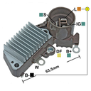 REGULADOR TOYOTA HONDA SUZUKI 12 CONECTOR REDONDO 3 S-IG-L TIPO NIPPONDENSO