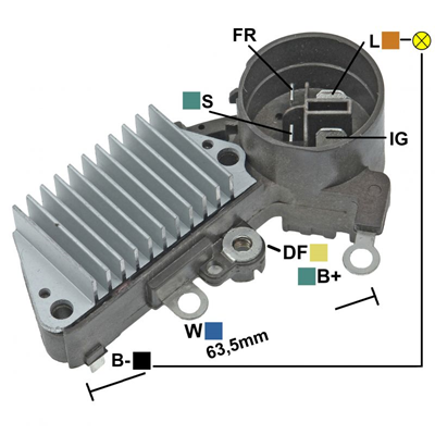 [07GA841] REGULADOR HONDA ACCORD ACURA MV 12 CONECTOR REDONDO 4 S-FR-IG-L TIPO NIPPONDENSO