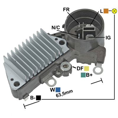 [07GA842] REGULADOR HONDA ACURA 92-93 12 4 N C-FR-IG-L SEÑAL LRC TIPO NIPPONDENSO