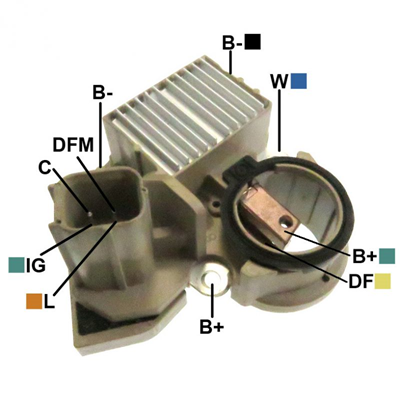 [07GA867] REGULADOR HONDA FIT 2008> 12 4 IG-C-L-DFM TIPO MITSUBISHI