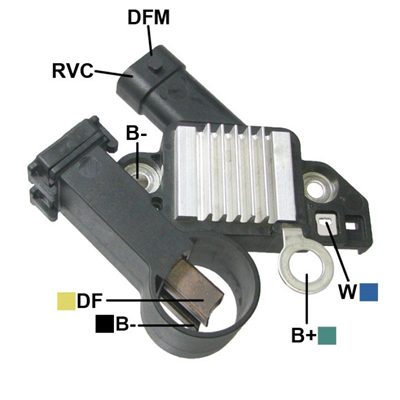 REGULADOR CHEVROLET COBALT Y CRUZE 12 CONECTOR HORIZONTAL 2 RVC SYSTEM TIPO DELCO (GA1756)