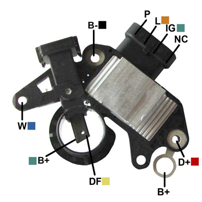 REGULADOR 11SI 12 95 CONECTOR HORIZONTAL 4 P-L-IG-S TIPO DELCO