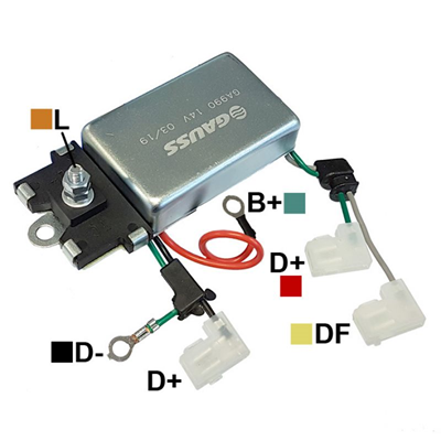 [07GA990] REGULADOR TRACTOR 12 55 TORNILLO 5 CABLES TIPO LUCAS