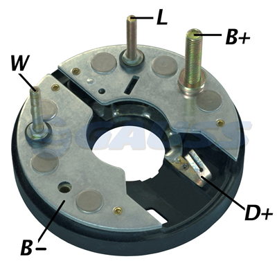 [07GA1129] RECTIFICADOR VW VOLKSWAGEN GOL 10 13 65AMP 6X35A M8X50 M5X45TRIDIODO 112MM (GA040) TIPO BOSCH