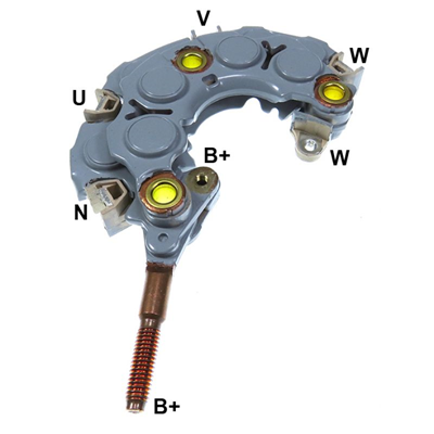 [07GA1161] RECTIFICADOR TOYOTA HONDA CIVIC 1.6 91-95 TOYOTA CAMRY L4 V6 YANMAR 6LP-DT 70AMP 8X35A M6X20MM(GA166) 27357-42010 TIPO DENSO