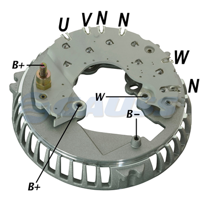 [07GA1206] RECTIFICADOR FORD 135AMP 8X50A50A CAPACITOR 149MM(149MM) TIPO FORD