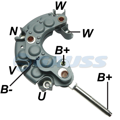 [07GA1251] RECTIFICADOR ISUZU SUZUKI TOYOTA SWIFT 120AMP 6X50A TIPO DENSO