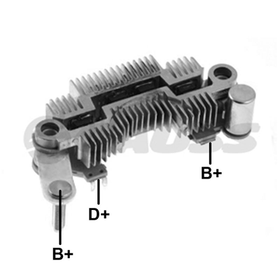 [07GA1358] RECTIFICADOR HYUNDAI ACCENT 1.5 97-98 ELANTRA 1.8 TIBURON 2.0 95A 8X35A 90MM CON CAPACITOR 95AMP TIPO MANDO 3730022200