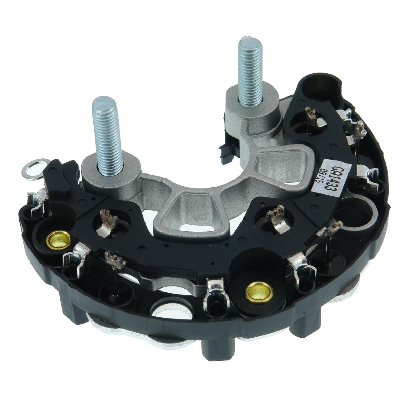 [07GA1433] RECTIFICADOR VOLVO FH 01-06 NH 12 B12 B01 B10M B12M 150AMP M8 6X50AMP AVALANCHE (ZENER) CONEX TRIANGULO TIPO BOSCH F00M133346